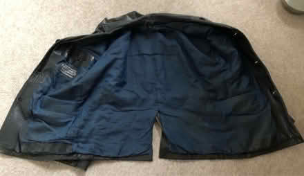 Photo of free mens next black leather jacket med (L17 Aigburth) #4