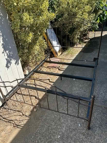 Photo of free Metal Queen Bedframe, no mattress (Terra Linda - San Rafael) #1