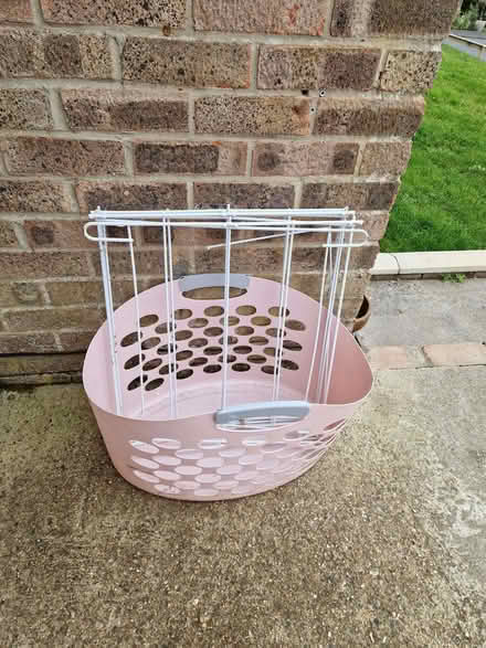 Photo of free Large plastic laundry basket and drying rail (Fromefield BA11) #1