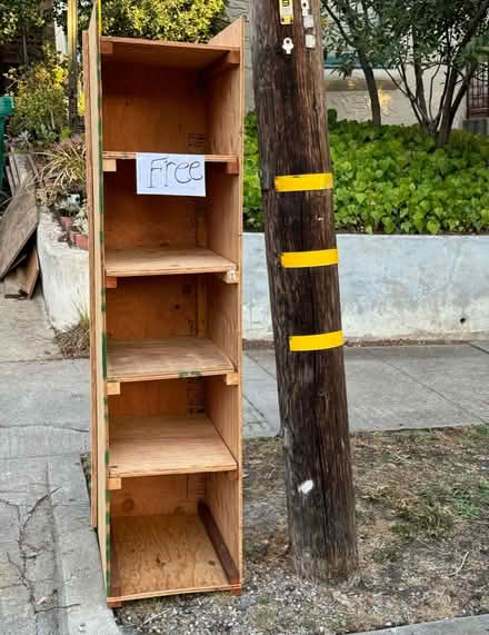 Photo of free Sturdy shelving (Mills College/ Oakland) #1