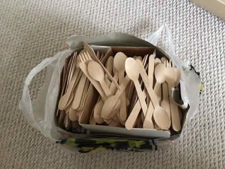 Photo of free Box of wooden cutlery (ME14) #1
