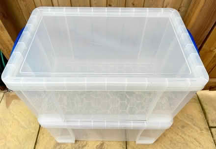 Photo of free Three 84L plastic storage boxes (Stapleford NG9) #2