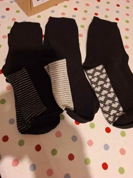 Photo of free 3 pairs black socks, new (Leckhampton GL53) #1
