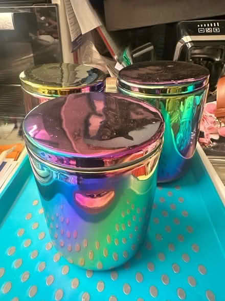 Photo of free 3 rainbow storage jars (Monkwick CO2) #1