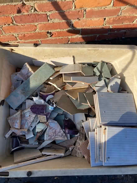 Photo of free Tile pieces for mosaics/tile border (Nashway Dr & W Maple Rd) #1