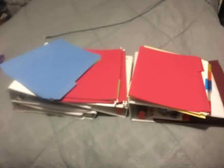 Photo of free 3 ring binders, folders, inserts (Rockville MD) #2