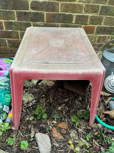 Photo of free Kids red plastic table - for garden (Long Ditton KT6) #1