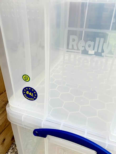 Photo of free Three 84L plastic storage boxes (Stapleford NG9) #3