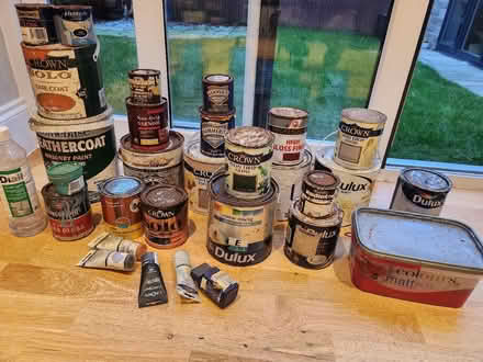 Photo of free Assortment of half used paints (Bowdon WA14) #1