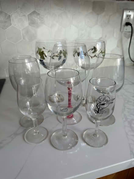 Photo of free Assorted wine glasses (Horace Mann Melrose) #1