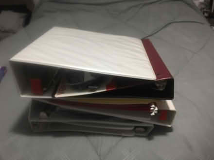 Photo of free 3 ring binders, folders, inserts (Rockville MD) #1