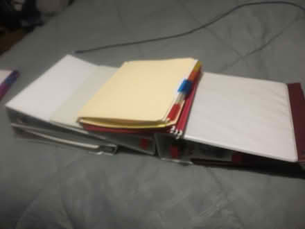 Photo of free 3 ring binders, folders, inserts (Rockville MD) #3