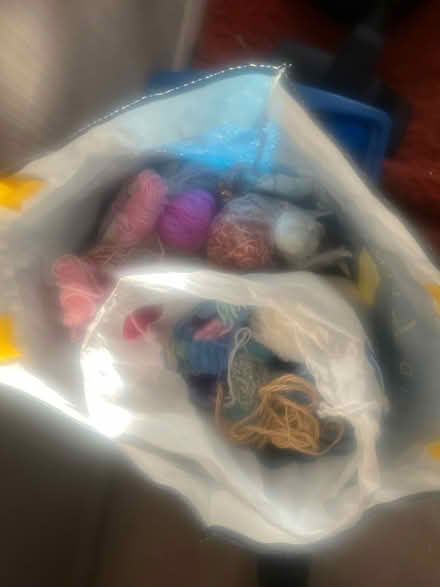 Photo of free Bag of Wool and knitting needles (Chessington KT9) #1