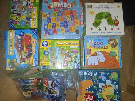 Photo of free Ikea Kallax box of puzzles (Odd Down) #1