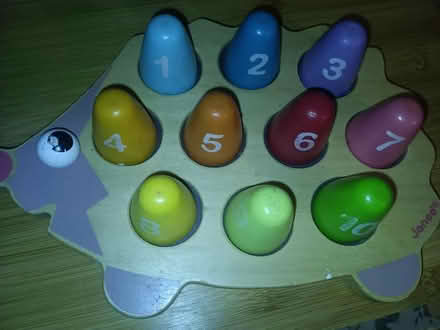 Photo of free Hedgehog wooden number matching set (Odd Down) #1