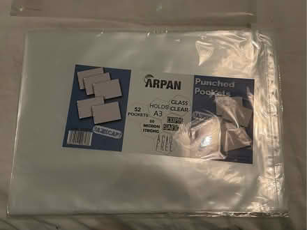 Photo of free A3 punched clear pockets ~30 (Camden) #1