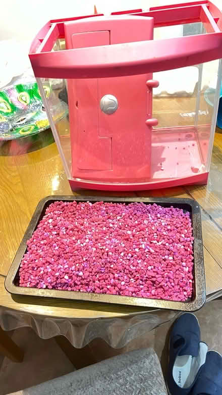 Photo of free Fish tank with pink stones (WD6) #1