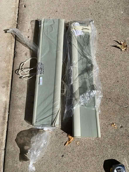 Photo of free 2 25.75" miniblinds new sage green (Willow Glen) #1