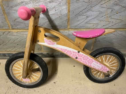Photo of free Wooden Toddler balance bike (SM4) #1