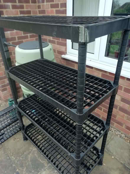 Photo of free Tall garage storage plastic storage shelves (Emmer Green RG4) #1