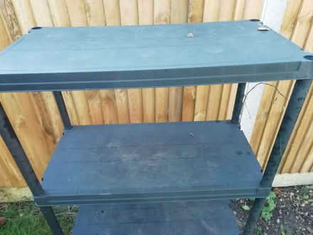 Photo of free Garage /shed plastic storage shelves (Emmer Green RG4) #2