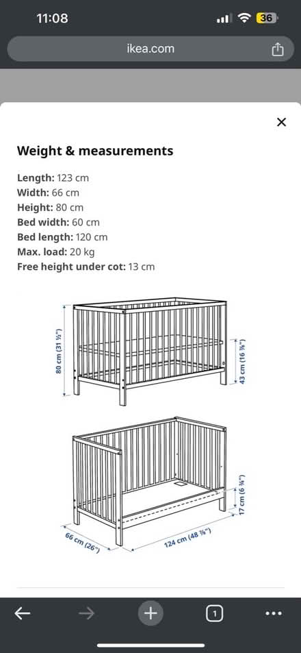 Photo of free IKEA baby cot (St Albans AL4) #2