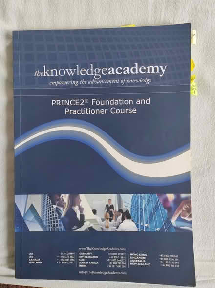 Photo of free Prince2 Practicioner course manual (Cambridge) #1