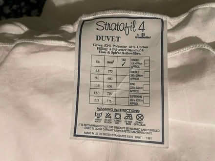 Photo of free 12 tog single duvet (City of Bristol BS6) #2