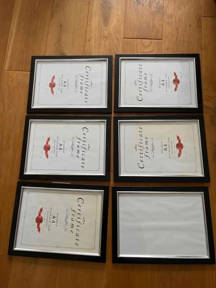 Photo of free Six certificate frames A4 (Stevenage SG2) #1