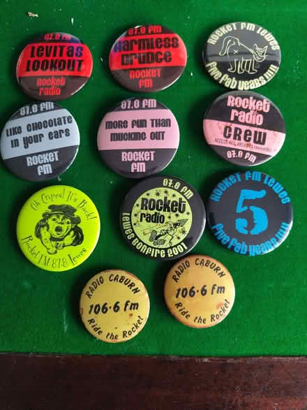 Photo of free Rocket FM/Rocket Radio/Radio Caburn badges (Cliffe BN7) #1