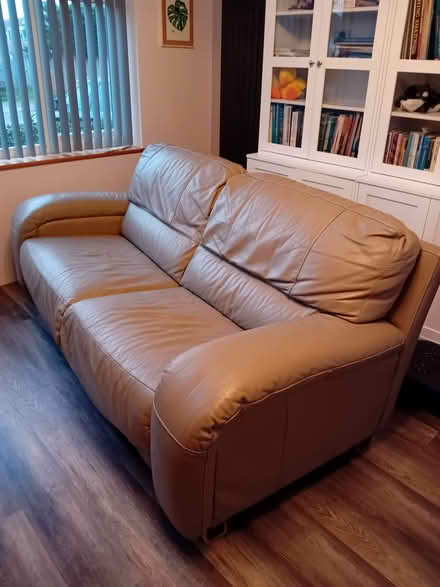 Photo of free Large leather sofa (Southbourne) #2