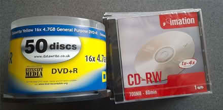Photo of free 50 Blank DVD+R and 5 CD-RWs (Prestatyn LL19) #1
