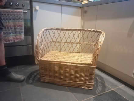 Photo of free Wicker bench (child size) (B80 Studley) #2
