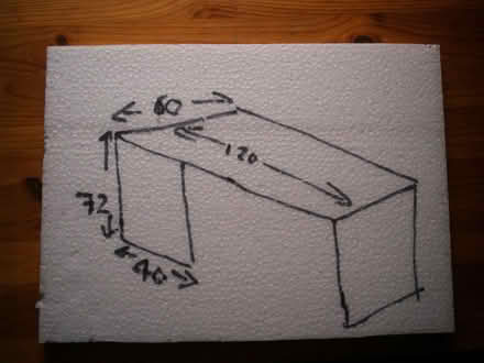Photo of free small desk with drawers (Lewes BN7) #2