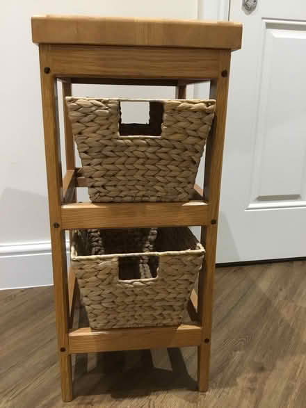 Photo of free Wooden 2-basket storage unit (Moulsham CM2) #2