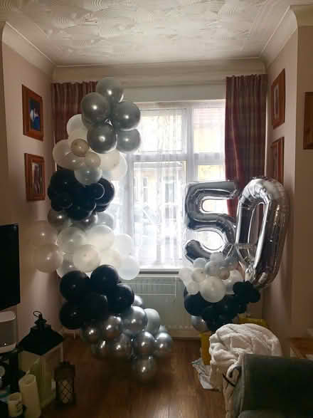 Photo of free 50 Silver black white large balloon (Chatham) #1