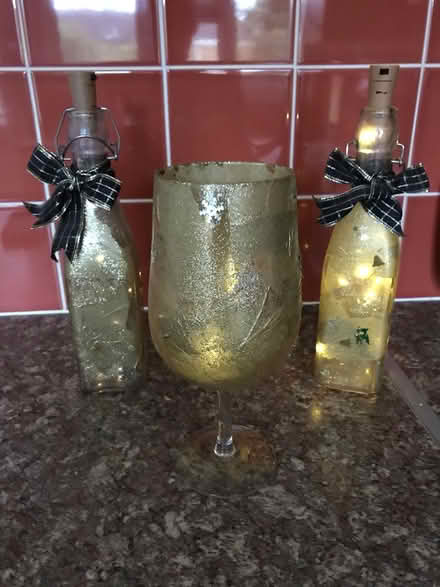 Photo of free 2 bottles with lights & glass (St Johns) #1