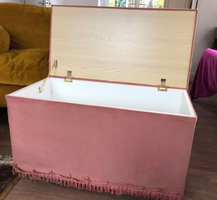 Photo of free Pink ottoman blanket storage box (Hyde Lea ST17) #1