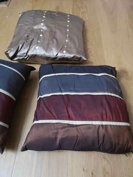 Photo of free Brown cushions x3 (Fareham PO15) #2