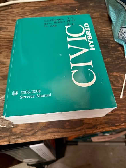 Photo of free 2006-8 Honda Civic Service Manual (Terra Linda) #1