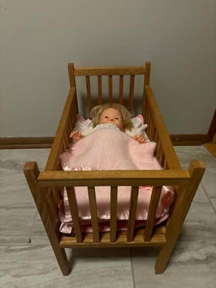 Photo of free Wooden crib/ baby doll (East side of wichita) #1