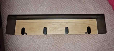 Photo of free Wood & black metal coat hook shelf (SK8) #1