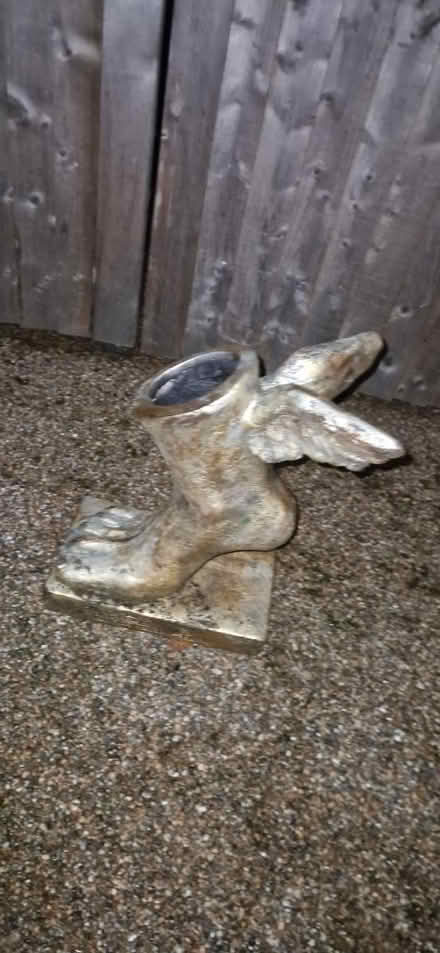 Photo of free Gold foot statue/planter (ME15) #1