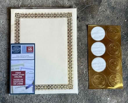 Photo of free Award/Certificate Sheets (Terra Linda) #1