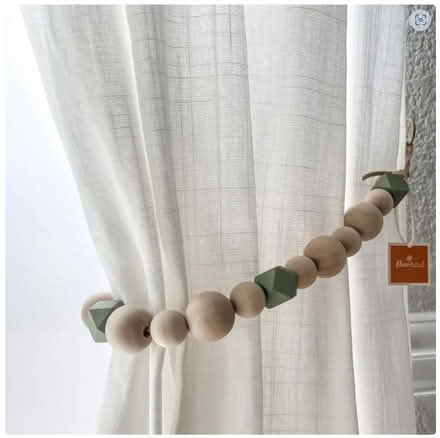 Photo of free Boho Curtain Tie Backs with Accent Beads - Green (2 Pairs) (Bedwell SG1) #1