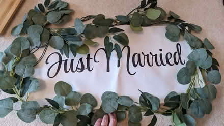 Photo of free Just married banner with greenery (Beckenham BR3) #1