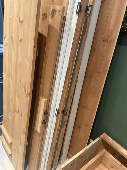 Photo of free Solid pine painted wardrobe (Wigston Leicester) #2