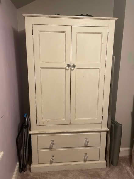 Photo of free Solid pine painted wardrobe (Wigston Leicester) #4