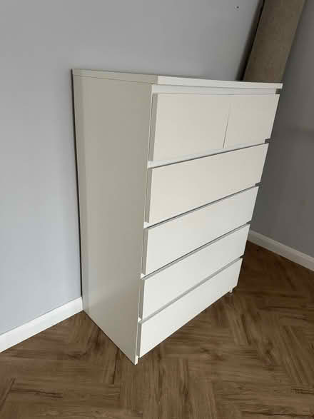 Photo of free White Malm Ikea Chest of Drawers (Barton-under-Needwood DE13) #2