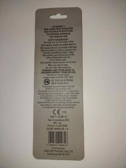 Photo of free 8th birthday sparkler (New Malden KT3) #2